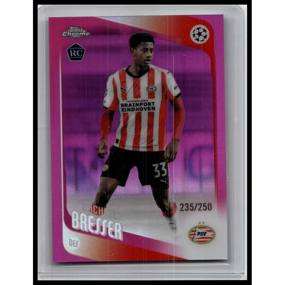 2025-26 Topps Chrome UEFA Michael Bresser #146 PSV Prism Refractor Rookie